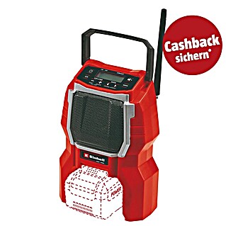 Einhell PXC 18V Akku-Baustellenradio TC-RA 18 Li BT - Solo (18 V, Ohne Akku, Frequenz: 87,5 - 108,0 kHz (FM), Schwarz/Rot)