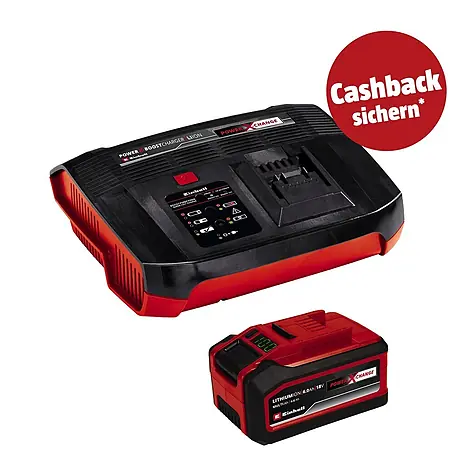 Einhell PXC 18V Akku & Ladegerät 18V 4-6Ah & 6A Boostcharger