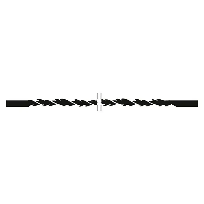 Proxxon Laubsägeblätter No 28747 - Länge: 130 mm, Gedreht, rundum verzahnt - Ein elegantes, schwarzes Zierband mit stilisierten Blättern, ideal für kreative Projekte und zur dekorativen Gestaltung.