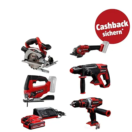 Einhell PXC 18V Maschinen-Set TE-TK 18/5+2 CD+CS+WS+JS+HD