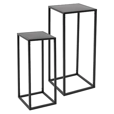 ML-Design  Pflanztopf Blumentopfständer Schwarz Wetterfeste und robuste Blumentopfhalter