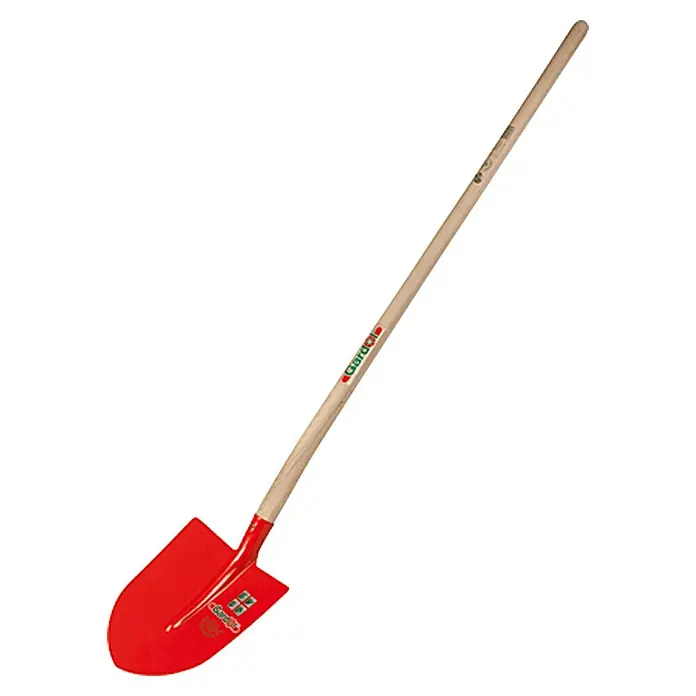 Gardol Frankfurter Schaufel - Schaufelstiel - Roter Spaten mit Holzgriff, ideal für Gartenarbeiten. Robust und langlebig für den Einsatz im Freien.
