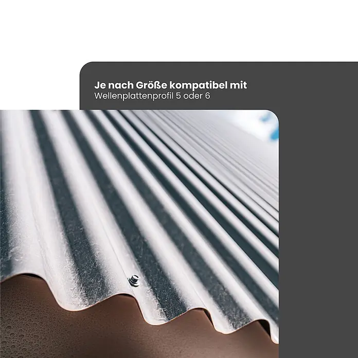 BMSC24 Fassaden-Profil - Kunststoff - Wellblech-Dachplatten mit Schraube, kompatibel mit Wellenplattenprofil 5 oder 6.
