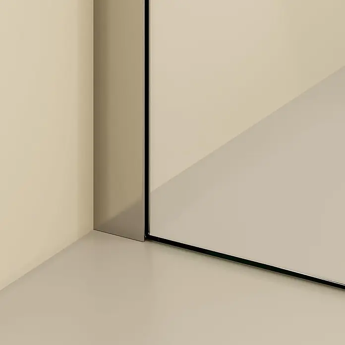 i-flair Duschwand Fiona 120x200 cm 10 mm - B x H: 120 x 200 cm - Klarglasplatte mit reflektierendem Metallprofil, bildet eine moderne Trennwand.