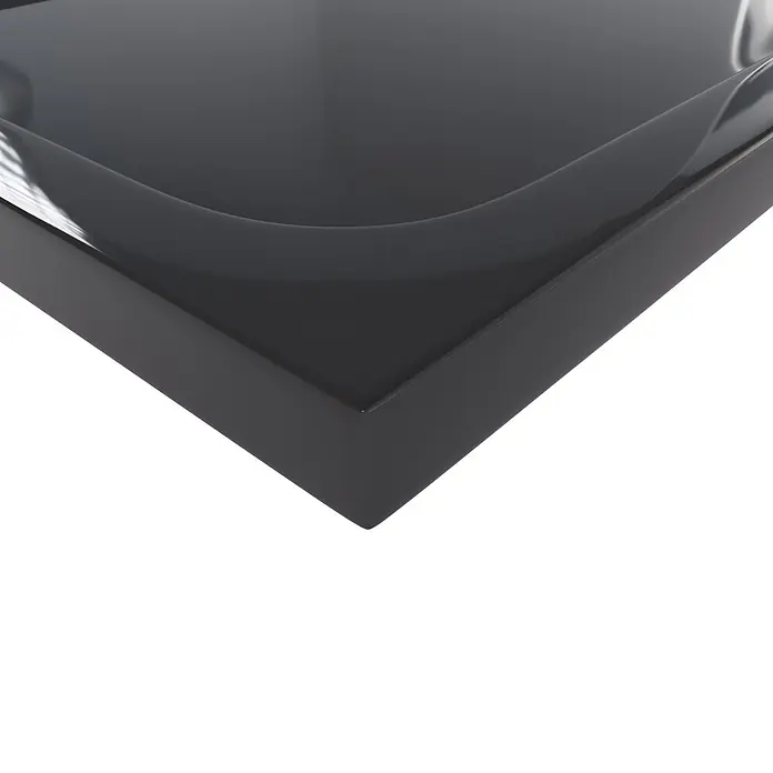 i-flair Duschwanne SHIMMER 80x80 cm - L x B: 80 x 80 cm, Verbundwerkstoff, Schwarz - Dunkelgraues glänzendes rechteckiges Tablett mit gewölbter Innenfläche.