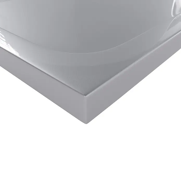 i-flair Duschwanne SHIMMER 80x80 cm - L x B: 80 x 80 cm, Verbundwerkstoff, Grau - Graue, glänzende Duschwannen-Ecke mit sanften Oberflächenrundungen.
