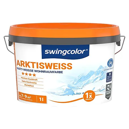 swingcolor  Wandfarbe Arktisweiß