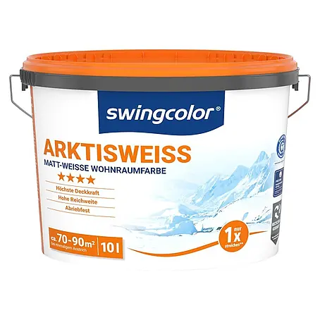 swingcolor  Wandfarbe Arktisweiß