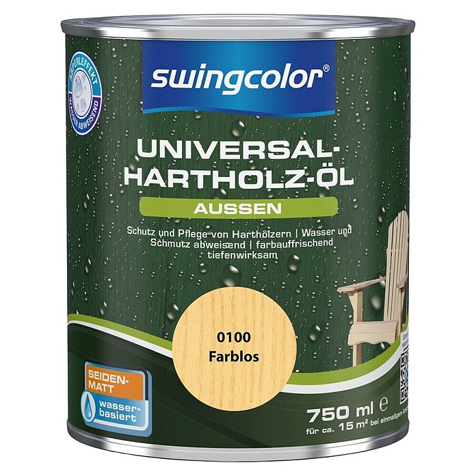 swingcolor Universal-Hartholzöl (Farblos, 750 ml, Seidenmatt) | BAUHAUS