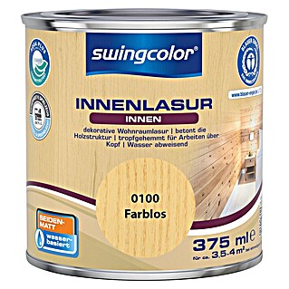 swingcolor Holzlasur Innenlasur (Farblos, 375 ml, Seidenmatt)