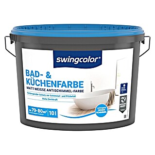 swingcolor Bad- & Küchenfarbe (Weiß, 10 l, Matt)