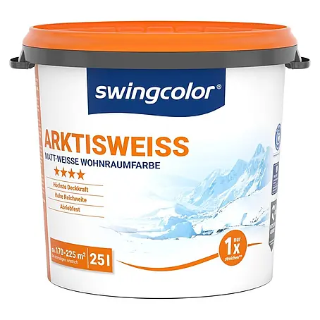 swingcolor  Wandfarbe Arktisweiß