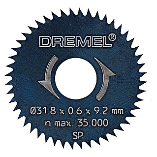 Dremel Kreissägeblatt Mod. 546 (Arbeitsdurchmesser: 31,8 mm, Passend für: Dremel Kreissägevorsatz, 2 Stk.)