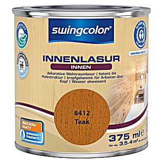 swingcolor Holzlasur Innenlasur (Teak, 375 ml, Seidenmatt)