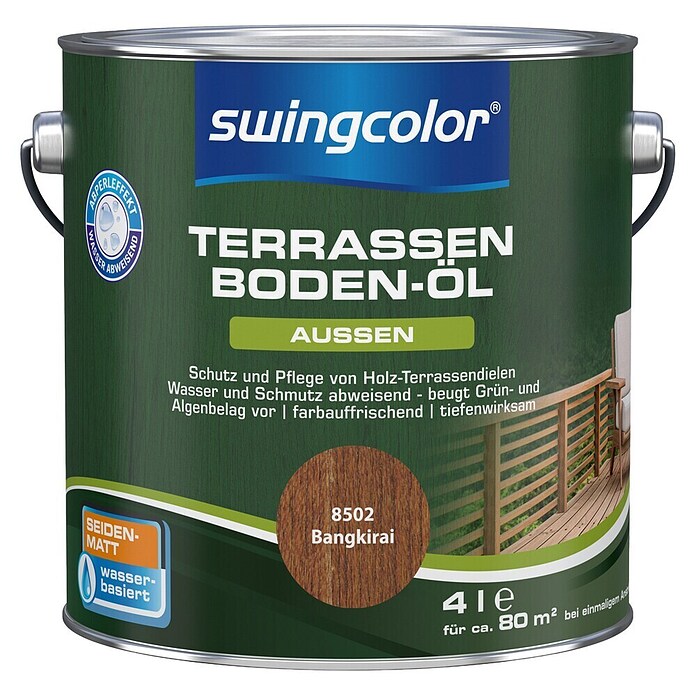 swingcolor Holzöl Terrassenboden-Öl (Bangkirai, 4 l, Seidenmatt) | BAUHAUS