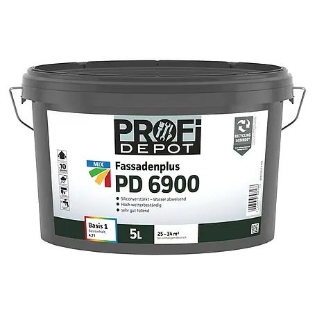 Profi Depot Mix Dispersionsfassadenfarbe Fassadenplus PD 6900 zum Mischen lassen