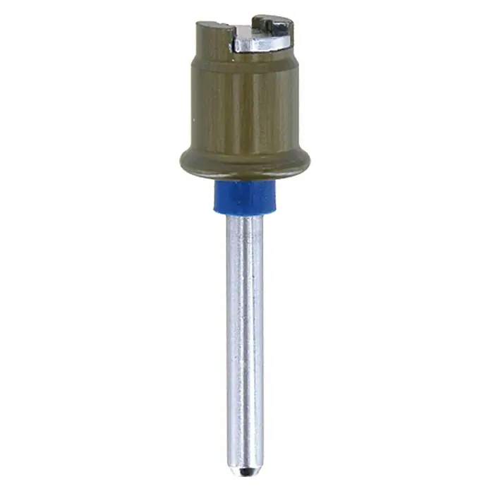 Dremel EZ SpeedClic Mandril de trabajo modelo SC 402 - Específico para: Insertos Dremel Speed-Clic - Imagen de una punta de pulido para herramienta rotativa. Tiene una cabeza cilíndrica y un eje delgado.