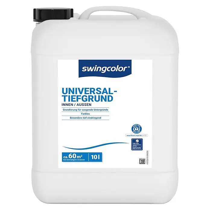 swingcolor Tiefengrund - 10 l - Weißer Kunststoffkanister Swingcolor Universal-Tiefgrund, 10L, für ca. 60m².