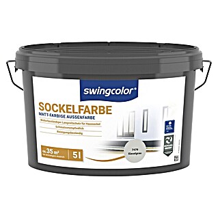 swingcolor Dispersionssockelfarbe (Kieselgrau, 5 l)