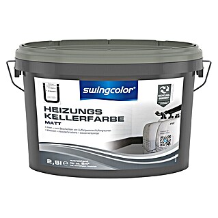 swingcolor Heizungskellerfarbe (Grau, 2,5 l, Seidenmatt)