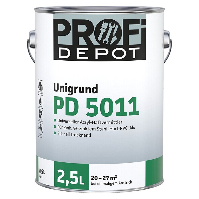 Profi Depot PD Grundierung Unigrund PD 5011 (Weiß, 2,5 l)