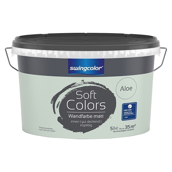 swingcolor Soft Colors Wandfarbe (Aloe, 5 l, Matt)