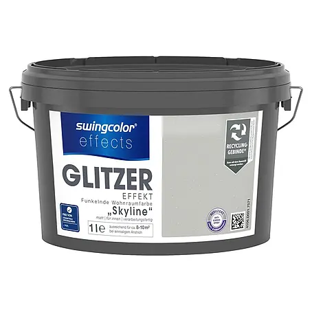 swingcolor effects Farbeffektputz Funkelnde Wohnraumfarbe mit Glitzer-Effekt