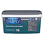 swingcolor Wandfarbe SIMPLY Blau (Blau - Nr. 18, 1 l, Matt)