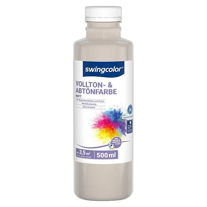 swingcolor Vollton- & Abtönfarbe - Zinngrau, Matt, 500 ml - Swingcolor 500ml matte hellgraue Vollton- & Abtönfarbe.