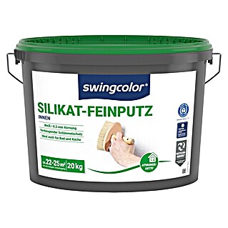 swingcolor Dekoputz Silikat-Feinputz (Weiß, Körnung: 0,5 mm, 20 kg)