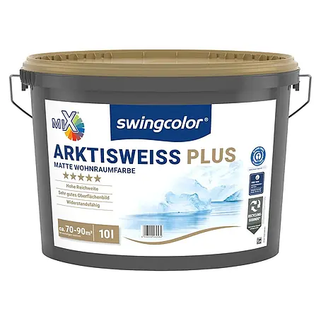 swingcolor Mix Wandfarbe Arktisweiß Plus zum Mischen lassen