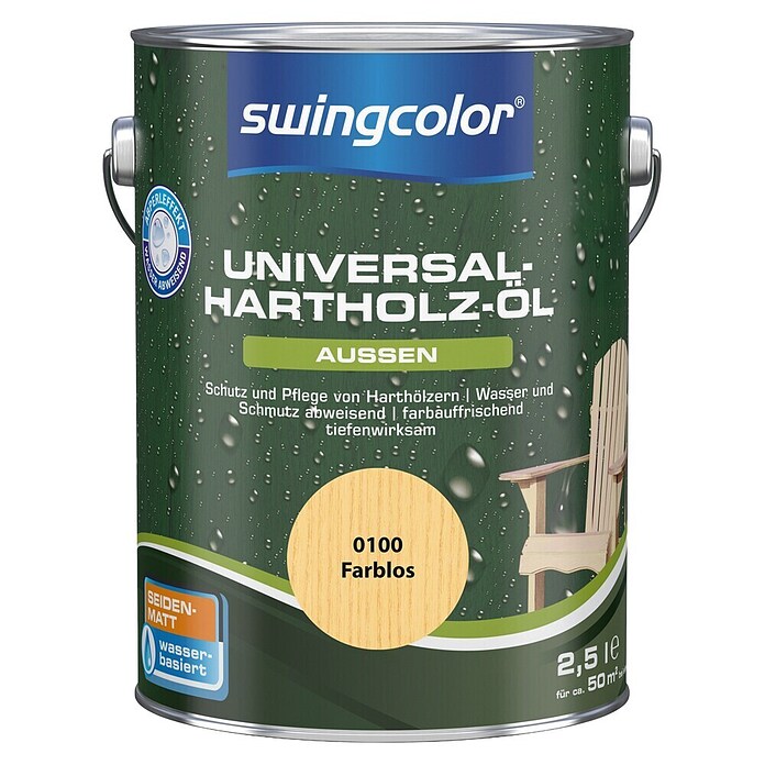 swingcolor Universal-Hartholzöl (Farblos, 2,5 l, Seidenmatt) | BAUHAUS