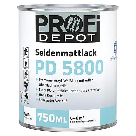 Profi Depot PD Weißlack Seidenmattlack PD 5800