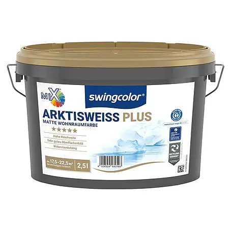 swingcolor Mix Wandfarbe Arktisweiß Plus zum Mischen lassen