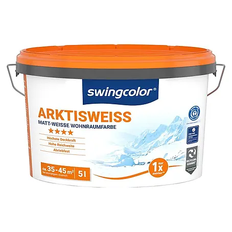 swingcolor  Wandfarbe Arktisweiß