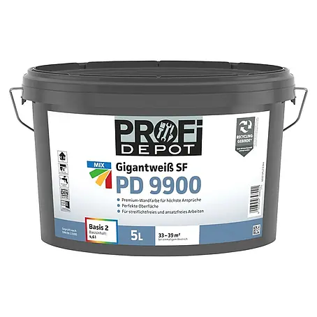 Profi Depot Mix Wandfarbe Gigantweiß SF PD 9900 zum Mischen lassen