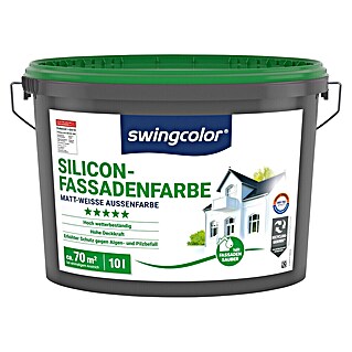 swingcolor Silikon-Fassadenfarbe (Weiß, 10 l)