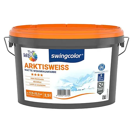 swingcolor Mix Wandfarbe Arktisweiß zum Mischen lassen