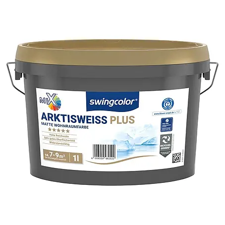 swingcolor Mix Wandfarbe Arktisweiß Plus zum Mischen lassen
