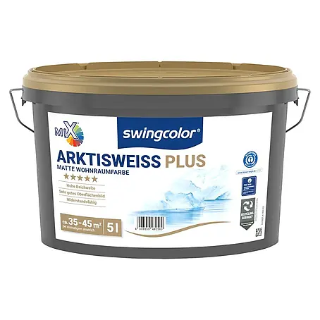 swingcolor Mix Wandfarbe Arktisweiß Plus zum Mischen lassen