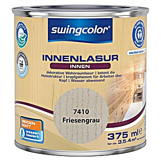 swingcolor Holzlasur Innenlasur (Friesengrau, 375 ml, Seidenmatt)