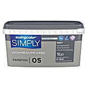 swingcolor Wandfarbe SIMPLY Beige (Beige - Nr. 05, 1 l, Matt)