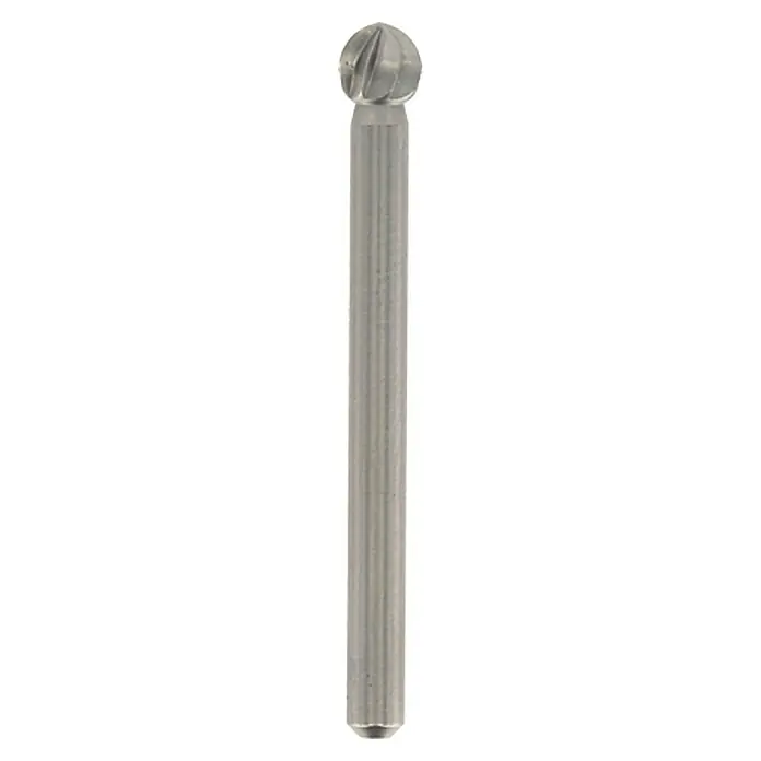 Dremel Fräsmesser 192 - Durchmesser Kopf: 4,8 mm, Kugelkopf, Hartmetall, 2 Stk. - Kugelförmiger Fräser aus Metall, ideal zum Gravieren und Formen von Materialien. Präzises Werkzeug für detailreiche Arbeiten.