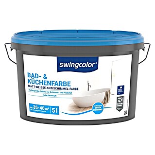 swingcolor Bad- & Küchenfarbe (Weiß, 5 l, Matt)