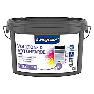 swingcolor Vollton- & Abtönfarbe (Schwarz, Matt, 2,5 l)