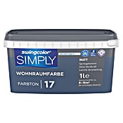 swingcolor Wandfarbe SIMPLY Blau (Blau - Nr. 17, 1 l, Matt)