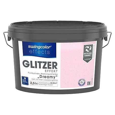 swingcolor effects Farbeffektputz Funkelnde Wohnraumfarbe mit Glitzer-Effekt