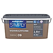 swingcolor Wandfarbe SIMPLY Braun (Braun - Nr. 09, 2,5 l, Matt)