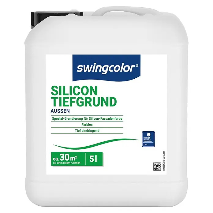 swingcolor Tiefengrund - 5 l, Farblos - Weißer 5L Kanister Swingcolor Silikon-Tiefgrund für Fassaden, ergiebig für ca. 30m², lösemittelfrei.