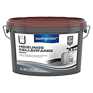 swingcolor Heizungskellerfarbe (Rotbraun, 2,5 l, Seidenmatt)